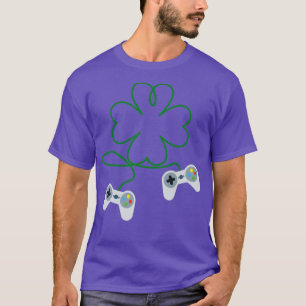 T-shirt Jeu vidéo Shamrock Jour de la Saint Patrick Gamer