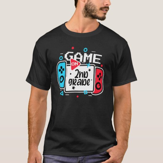 T-shirt Jeu Vidéo sur 2e année Cool Équipe Enfants Deuxièm (Devant)