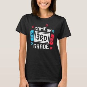 T-shirt Jeu Vidéo Sur 3ème Classe Cool Équipe Enfants Troi