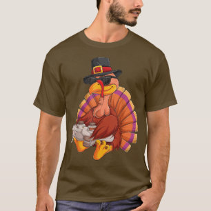 T-shirt Jeu Vidéo Thanksgiving Turquie Gamer Boys Kids Tee