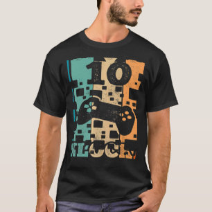 T-shirt Jeu vidéo vintage niveau 10 déverrouillé 10e anniv