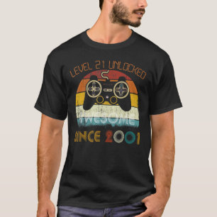 T-shirt Jeu Vidéo vintage Niveau 21 Déverrouillé Awesome S