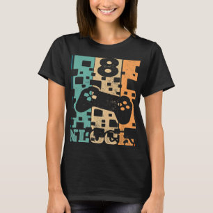 T-shirt Jeu vidéo vintage niveau 8 déverrouillé 8e anniver