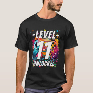 T-shirt Jeu Vintage 11e anniversaire 11 ans Garçon fille