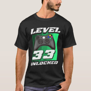 T-shirt Jeu Vintage 33E Anniversaire Cadeau 33 Ans Garçon