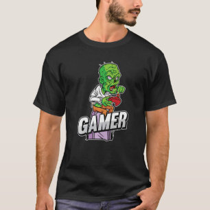 T-shirt Jeu Zombie Lazy Halloween Costume Cool Vidéo Gam