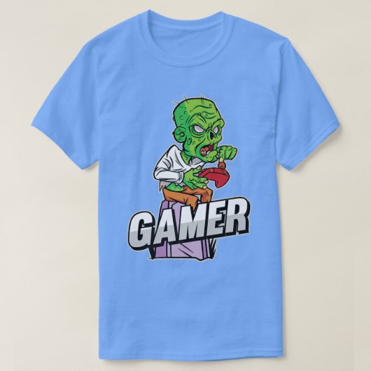 T-shirt Jeu Zombie Lazy Halloween Costume Cool Vidéogame (Design devant)
