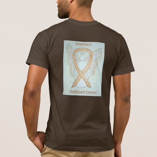 T-shirt Jeune Cancer Sensibilisation Ruban Angel Chemises (Dos)