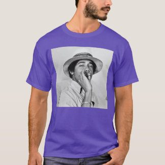T-shirt Jeune Collège Obama fumant vintage Barack Obama