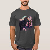 T-shirt Jeune corbeau avec des fleurs de pommier  (Devant)