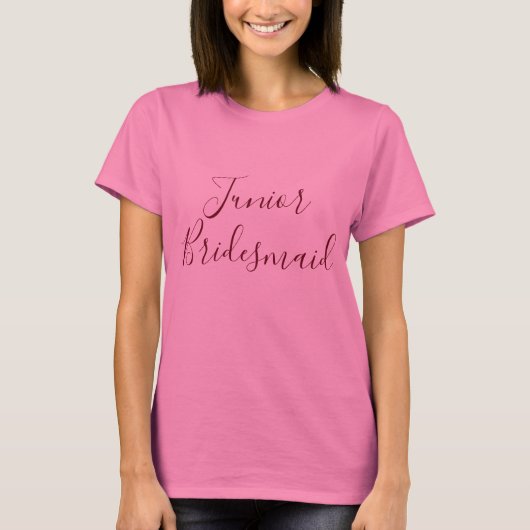 T-shirt Jeune demoiselle d'honneur rose (Devant)