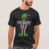 T-shirt Jeune Elf Correspondant Famille Groupe Noël Pajam (Devant)
