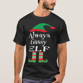 T-shirt Jeune Elfe Toujours Gazéux Famille Noël Assorti