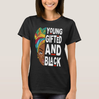 T-shirt Jeune et Noir Afro Mois de l'histoire des Noirs Mé