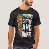 T-shirt Jeune et Noir Afro Noir Mois de l'histoire Melani (Devant)