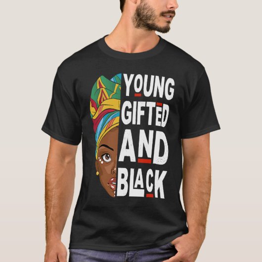 T-shirt Jeune et Noir Afro Noir Mois de l'histoire Melani (Devant)