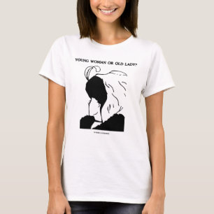 T-shirt Jeune femme ou vieille Madame ? (Illusion optique)