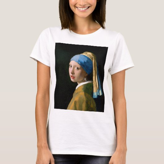 T-shirt Jeune fille à oreille perle, Johannes Vermeer, 166 (Devant)