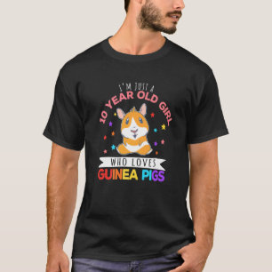T-shirt Jeune fille de 10 ans qui aime la Guinée Pigs Whee