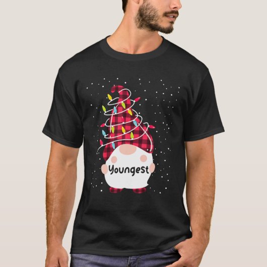 T-shirt Jeune Gnome Correspondant Famille Groupe Noël Lien (Devant)