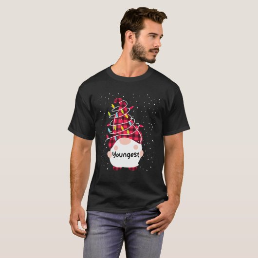 T-shirt Jeune Gnome Correspondant Famille Groupe Noël Lien (Devant entier)