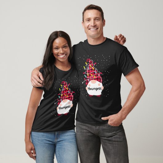 T-shirt Jeune Gnome Correspondant Famille Groupe Noël Lien (Unisexe)