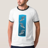 T-shirt Jeune groupe - arrière - plan bleu dégradé de conc (Devant)