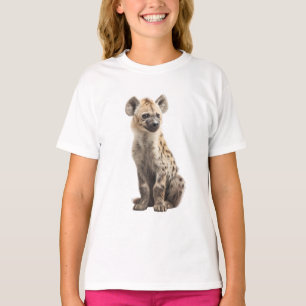 T-shirt Jeune Hyène Tachetée Royale : Un Portrait de la Sa