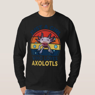 T-shirt Jeune Jeune Enfant Axolotl Mignonne Juste Une Fill