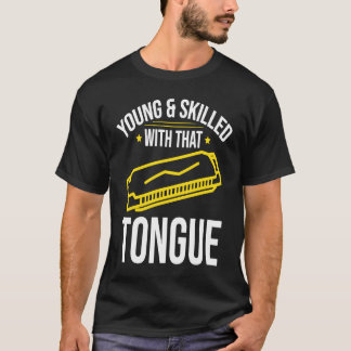 T-shirt Jeune joueur d'harmonica talentueux