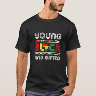 T-shirt Jeune Noir Et D Africaine Pride Noir Histoire Lun