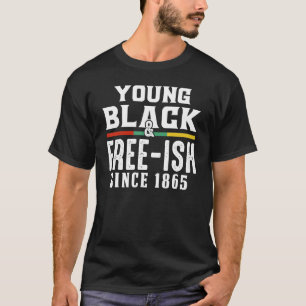 T-shirt Jeune Noir Et Gel Depuis Le Jour De L'Indépendance