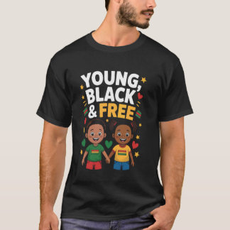 T-shirt Jeune, Noir & Libre Célébration de Juneteenth