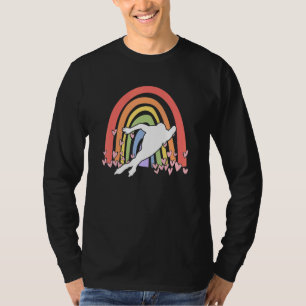 T-shirt Jeune patineuse de vitesse femmes Patinage sur gla