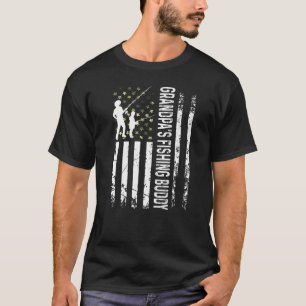 T-shirt Jeune Pêcheur Grand-père Copain de Pêche Papa Fils