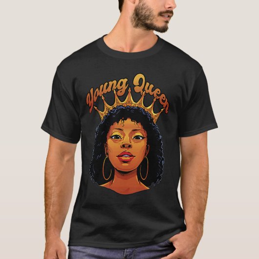 T-shirt Jeune reine Mois de l'histoire des Noirs Afro-Amér (Devant)