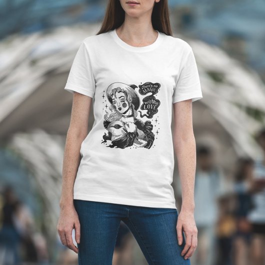 T-shirt Jeune Sorcière Et Lapin