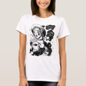 T-shirt Jeune Sorcière Et Lapin (Devant)