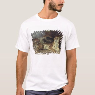 T-shirt Jeune tigre jouant avec sa mère, 1830 (huile
