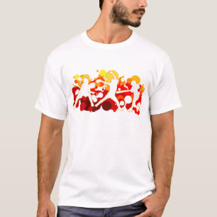 T-shirt Jeûnent les joueurs de base-ball de lancement