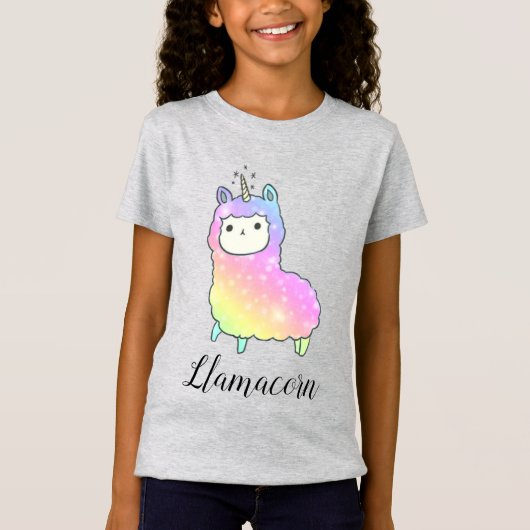 T-Shirt Jeunes filles de Llamacorn (Devant)