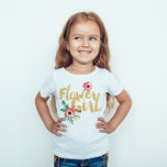 T-shirt Jeunes Flower Bridesmaid Shirts Mariage Recepti<br><div class="desc">Magnifique Flower Bridesmaid Shirts en fausse Parties scintillant d'or avec Aquarelle Graphiques Fleur. Tee Flower Girl avec des graphismes de fleur d'aquarelle mignonette et texte de feuille de parties scintillant faux or. Votre fille de fleurs va adorer ce tee-shirt, et il est parfait pour les dîners pré-mariages, pour les répétitions,...</div>