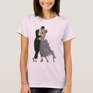 T-shirt Jeunes mariés Art Déco vintage, danse des mariés e