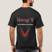T-shirt Jeunes noirs/rouges B (Dos)