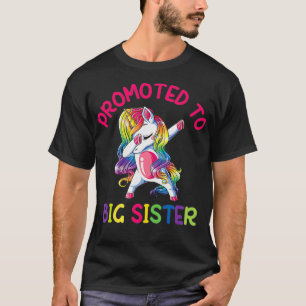 T-shirt Jeunes promus à la grande soeur dabbing licorn tod