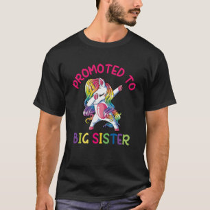 T-shirt Jeunes promus à la grande soeur dabbing licorn tod