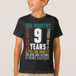 T-shirt Jeunesse 9e anniversaire 9 ans Vintage Retro<br><div class="desc">9 Ans 9e Anniversaire Garçons Filles T-shirt</div>