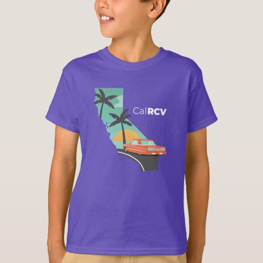 T-shirt jeunesse Californie + RCV (Devant)