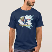 T-shirt Jeux alpins d'hiver d'illustration de style (Devant)