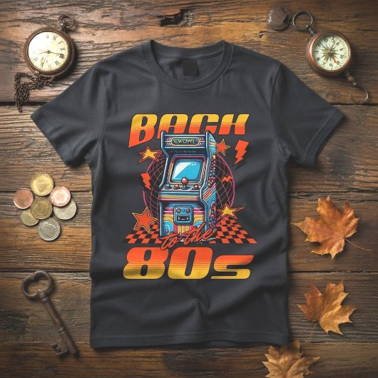 T-Shirt Jeux d'Arcade Rétro Vintage 80s